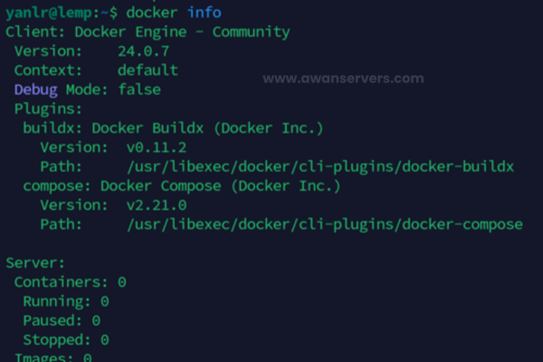 Docker Info - www.awanservers.com