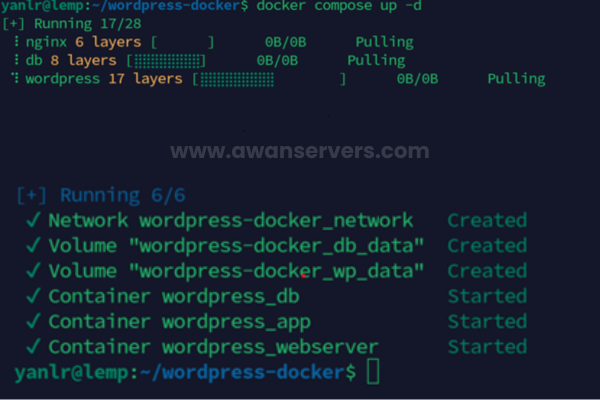 Docker Compose Up - www.awanservers.com