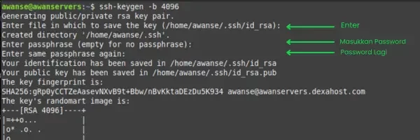 Create SSH Key - www.awanservers.com