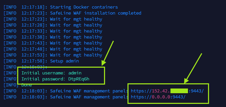 Login Dashboard SafeLine