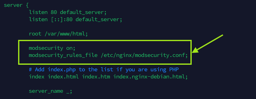 Mengaktifkan ModSecurity Pada Virtualhost Nginx