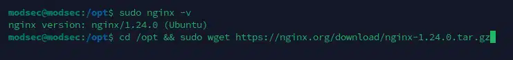 ModSec - Unduh Nginx Source Code