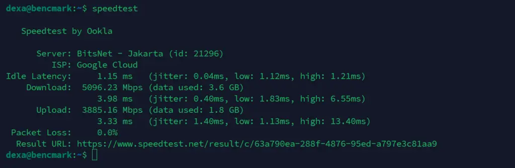 Speedtest by Ookla Google Cloud